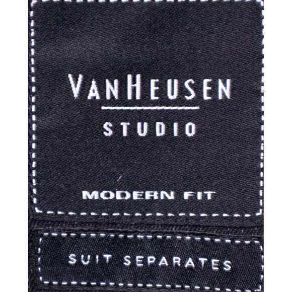 Van Heusen Mens 3 Button Modern Fit Blazer Jacket Striped Black Size 42s - Picture 11 of 13